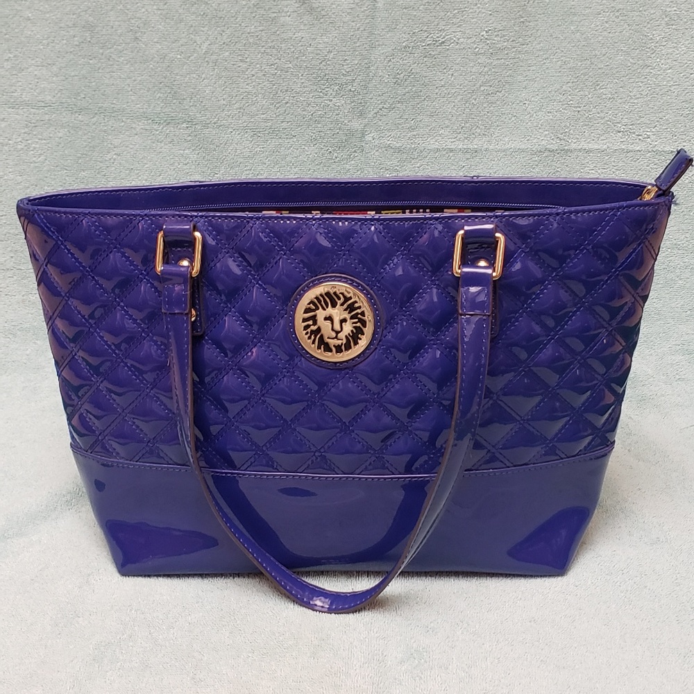 Anne Klein Blue Quilted Purse